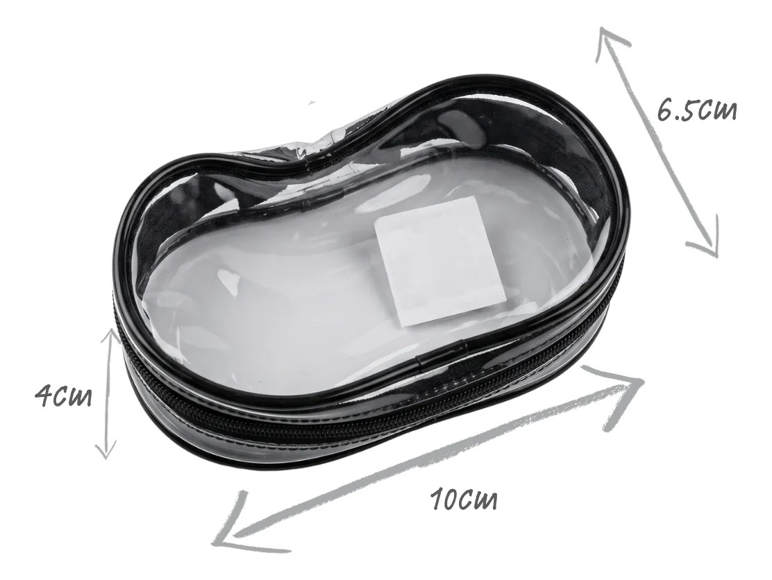 Estojo Mini Necessaire Porta-fone Cabos PVC Transparente Tam 10x6cm Sestojo - Imagem 5