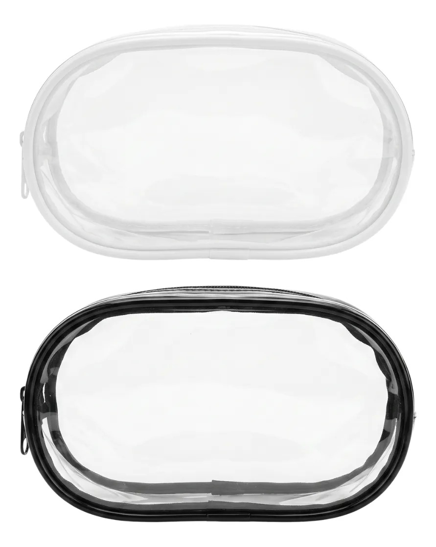 Estojo Mini Necessaire Porta-fone Cabos PVC Transparente Tam 10x6cm Sestojo - Imagem 4