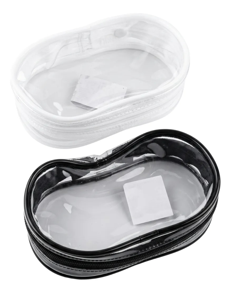 Estojo Mini Necessaire Porta-fone Cabos PVC Transparente Tam 10x6cm Sestojo - Imagem 2