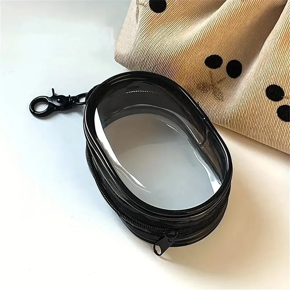 Estojo Mini Necessaire Porta-fone Cabos PVC Transparente com Mosquetão Tam 10x6cm Sestojo - Imagem 11