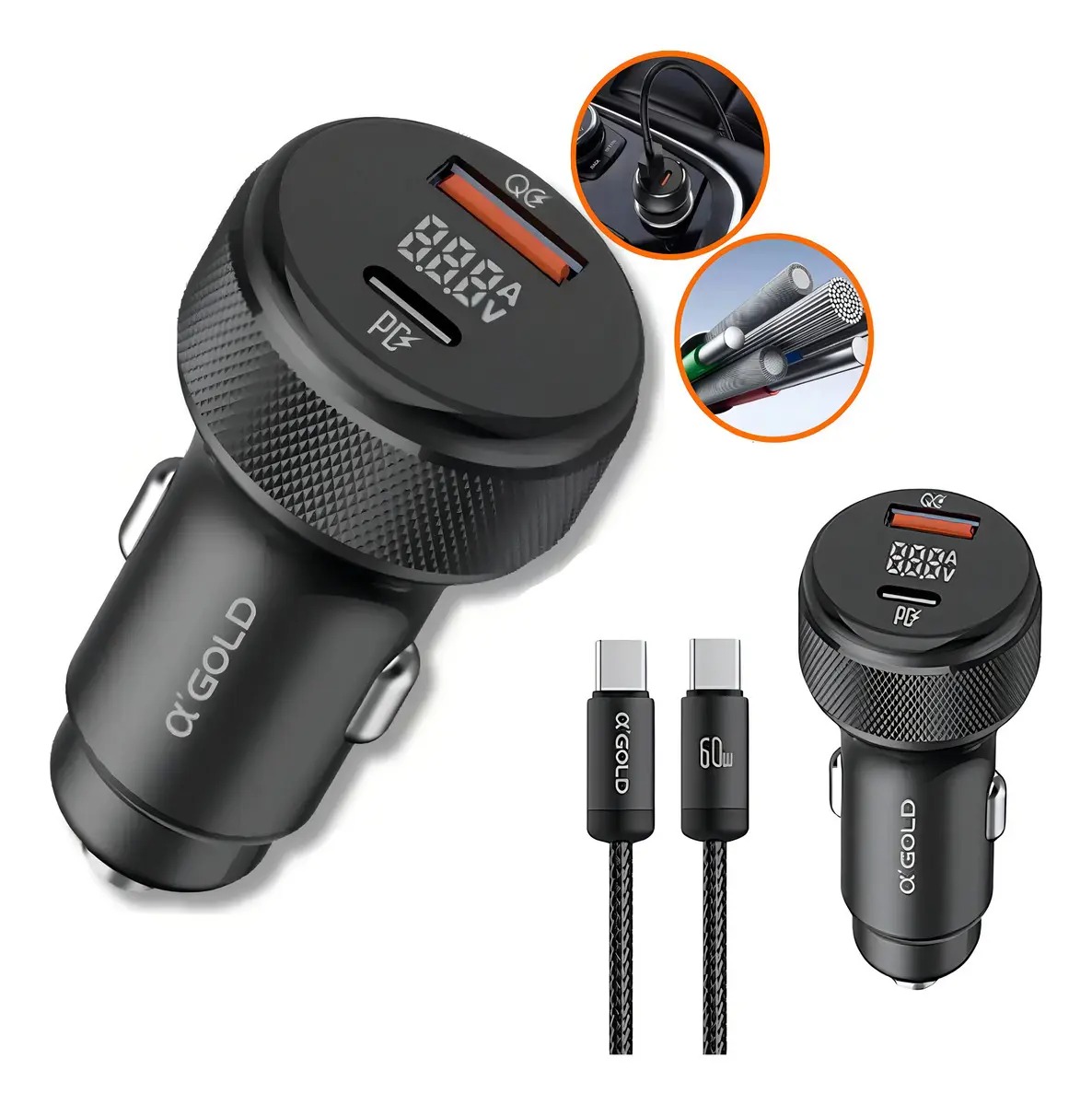 Carregador de Celular Veicular USB 12v 4.8a Turbo Duas Portas Super Rápido carrega 2 celulares de uma vez Scarregadorveicular - Imagem 2