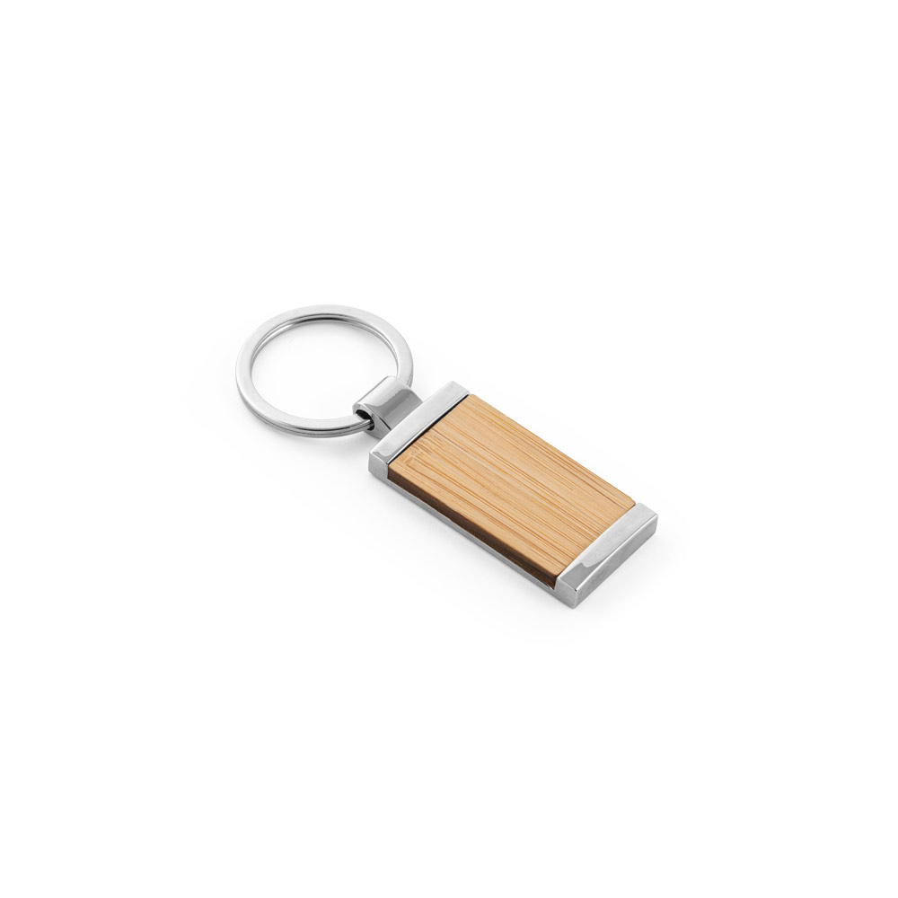 Chaveiro Retangular Metal e Bambu Sg07059 - Imagem 4