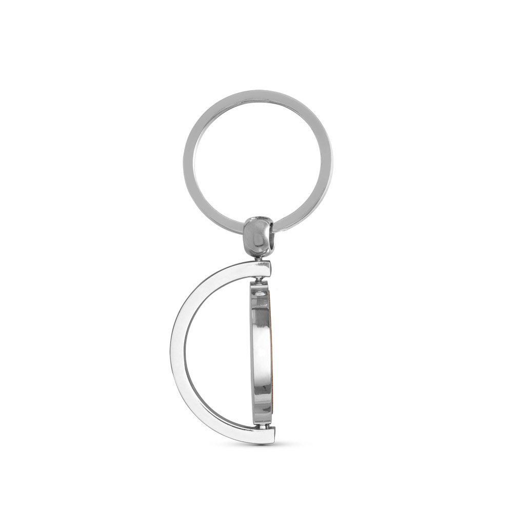 Chaveiro Redondo Giratório Metal e Bambu Bolsa Kraft p-presente Sg17059 - Imagem 9