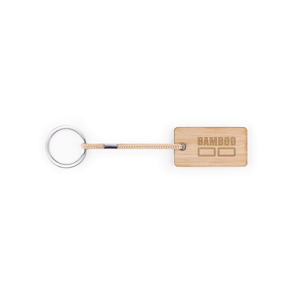 Chaveiro Retangular Bambu com Cordão Sg98059 - Imagem 5