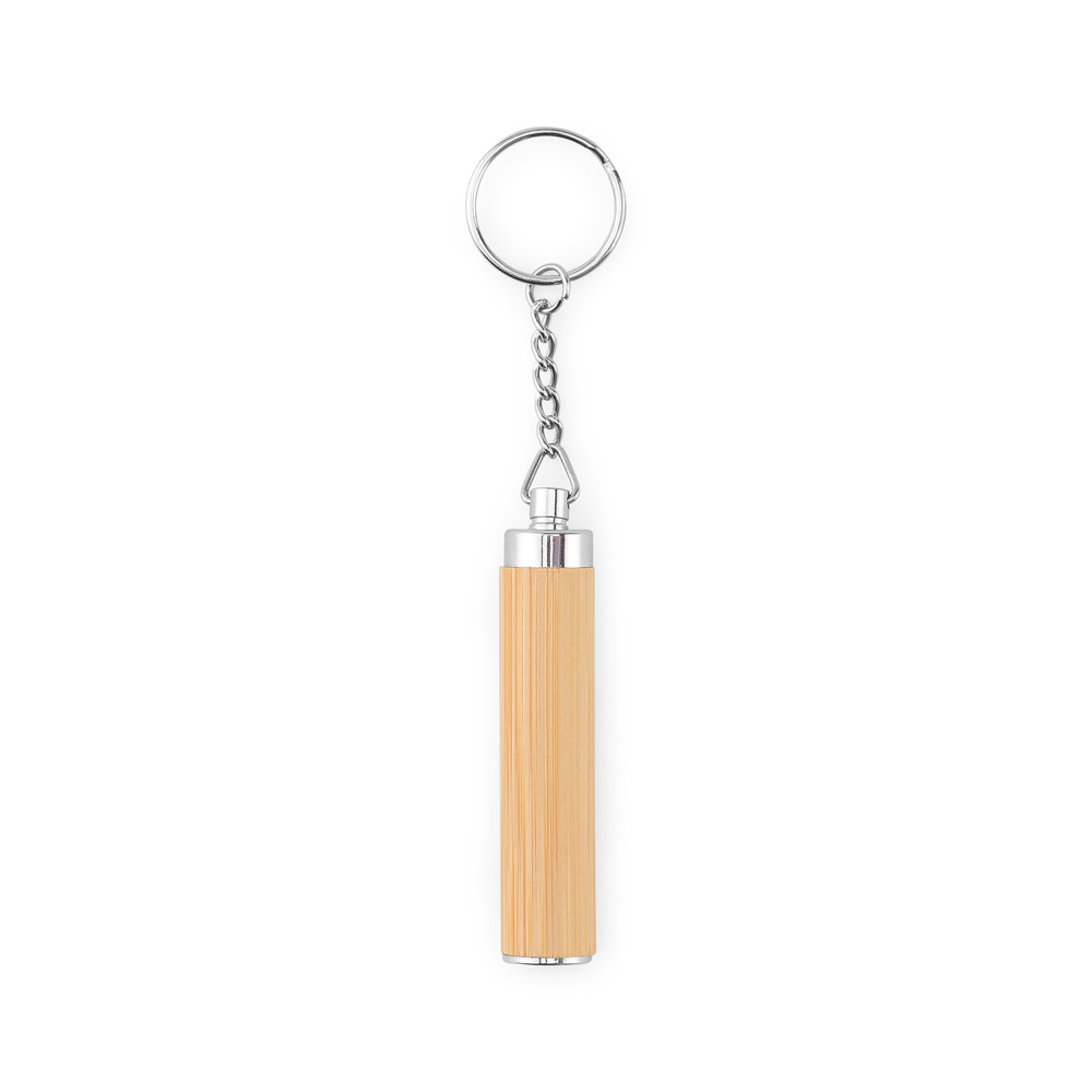 Chaveiro Lanterna LED Bambu e ABS Estojo Kraft p-presente Sg80159 - Imagem 4