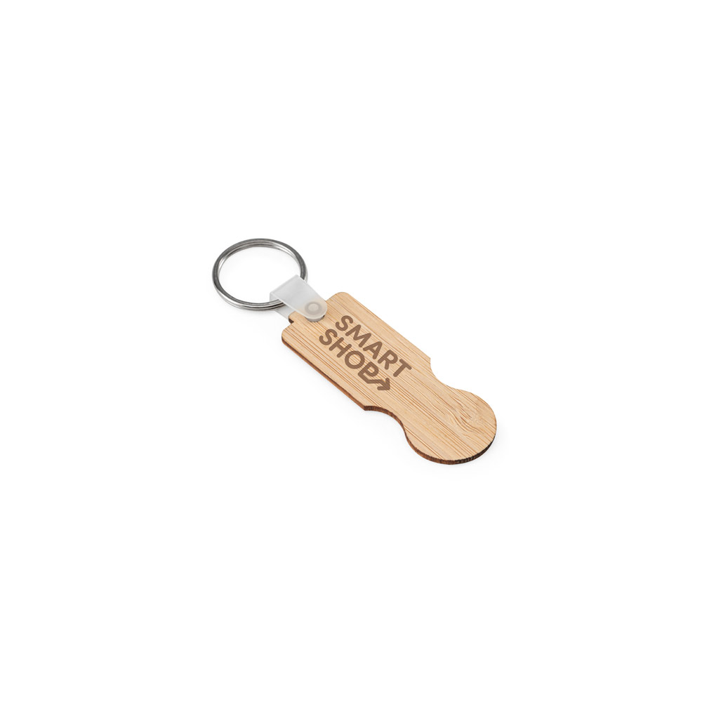 Chaveiro Retangular Ponta Redonda Bambu Bolsa Kraft p-presente Sg61159 - Imagem 2
