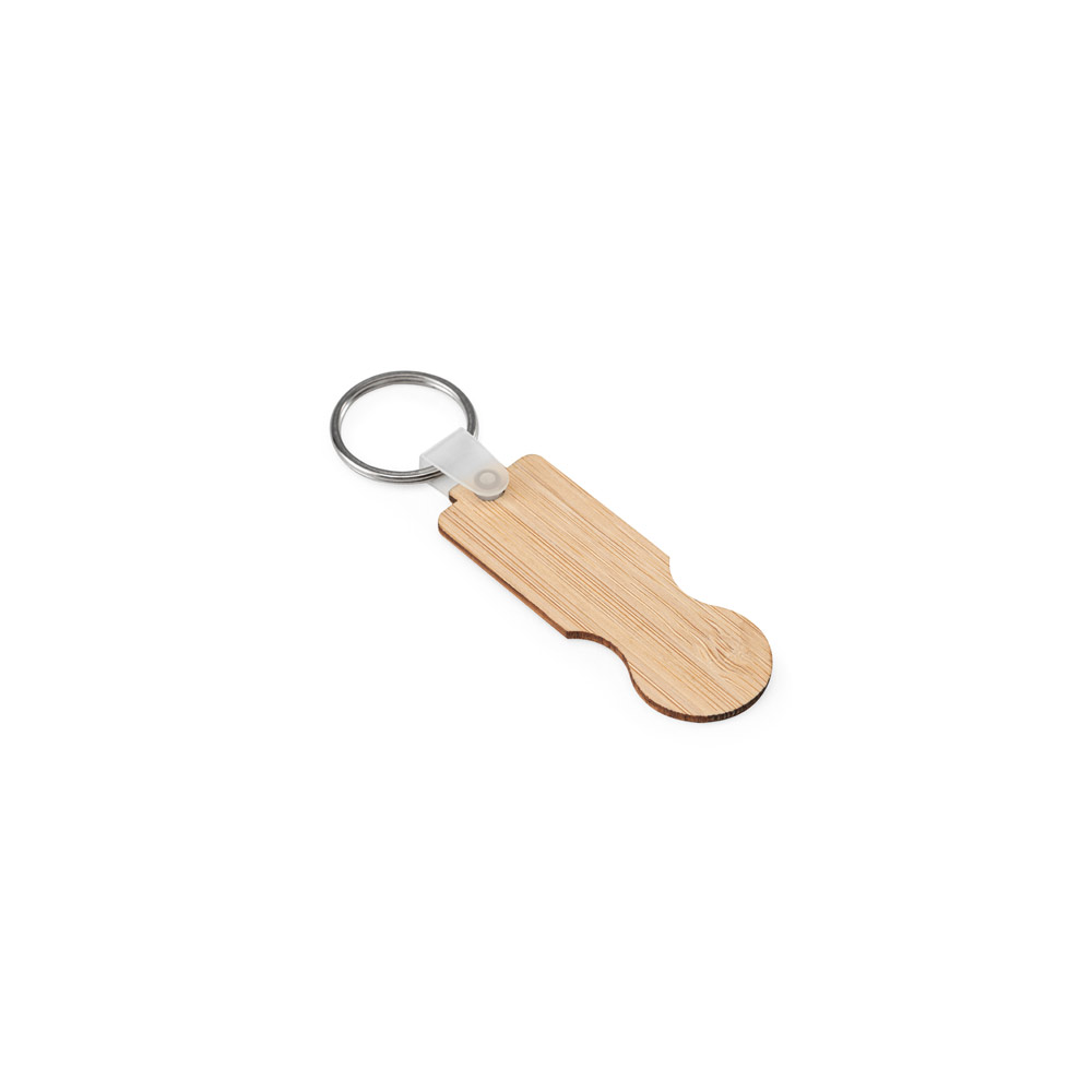 Chaveiro Retangular Ponta Redonda Bambu Bolsa Kraft p-presente Sg61159 - Imagem 5