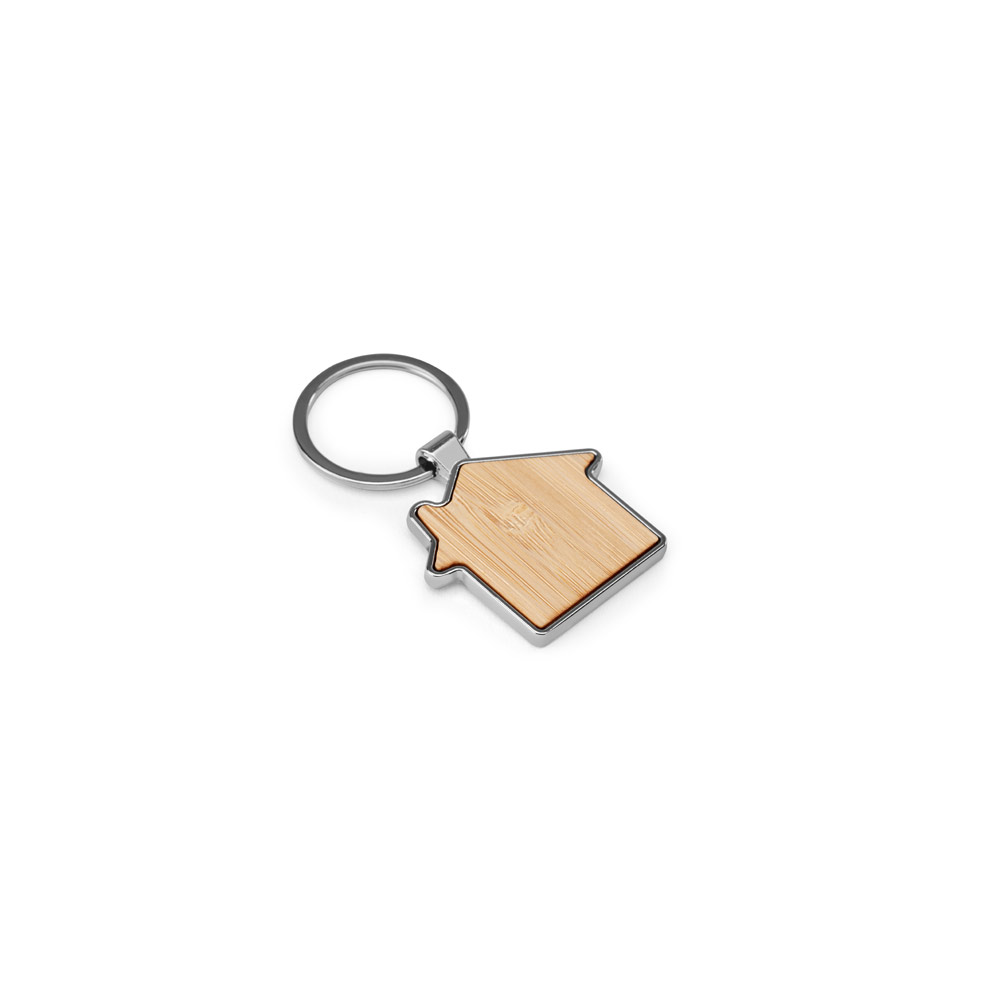 Chaveiro Formato Casa Bambu e Zinco Bolsa Kraft p-presente Sg71159 - Imagem 5