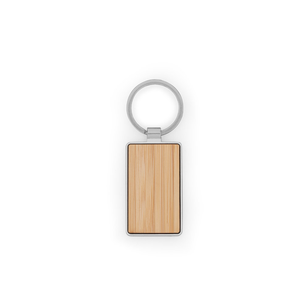 Chaveiro Retangular Bambu e Zinco Bolsa Kraft p-presente Sg81159 - Imagem 4