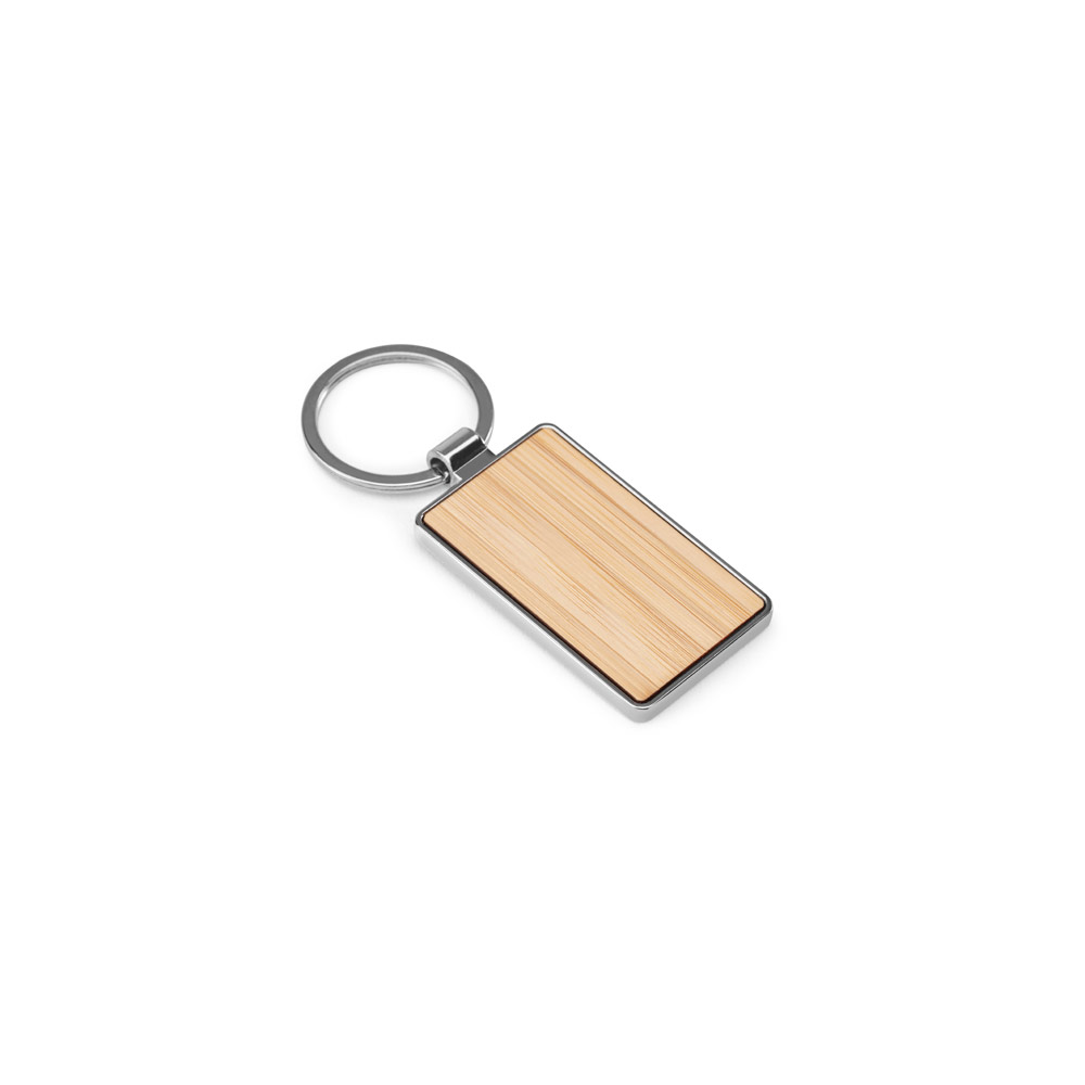 Chaveiro Retangular Bambu e Zinco Bolsa Kraft p-presente Sg81159 - Imagem 5