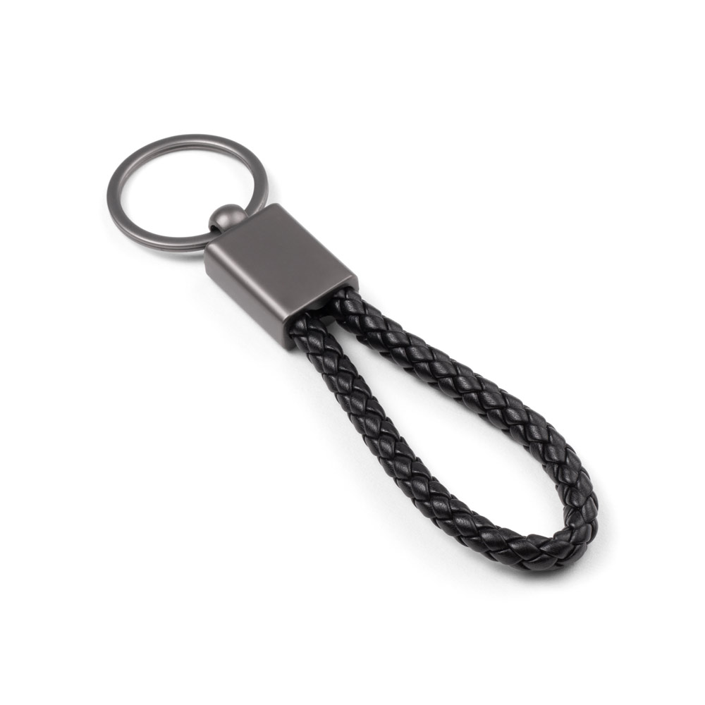 Chaveiro Retandular Metal com Cordão Poliéster Entrelaçado Sg33159 - Imagem 5