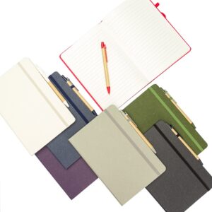 Caderno Moleskine A5 Capa Dura Palha de Trigo com Caneta Eco S09280
