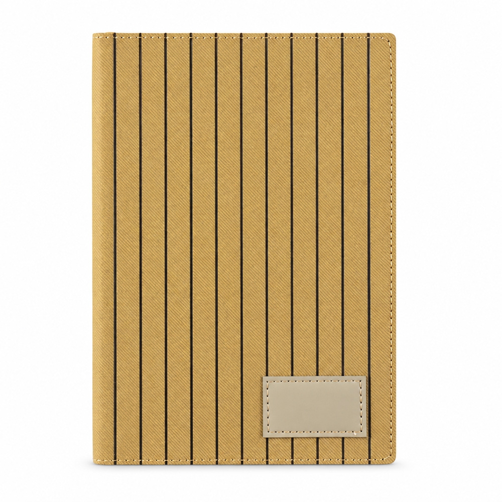 Caderno Poliuretano Texturizado Detalhes Baixo-relevo A5 96F Pautadas Plaquinha p-Gravar A5 S37291 - Imagem 5