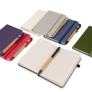 Caderno Moleskine A5 Capa Dura Palha de Trigo com Caneta Eco S88280