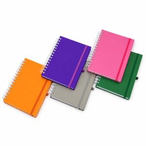 Caderno Couchê A5 Wire-o 100f Sem Pauta c-Elástico e Porta Caneta S50651