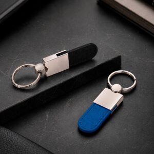Chaveiro Metálico Liga de Zinco e Poliuretano Tam 7.5x2.5cm PU S33291