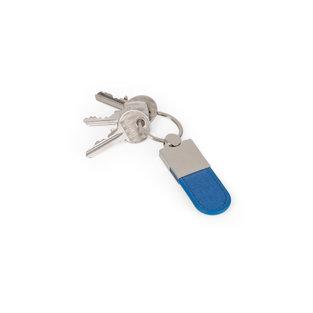 Chaveiro Metálico Liga de Zinco e Poliuretano Tam 7.5x2.5cm PU S33291 - Imagem 3