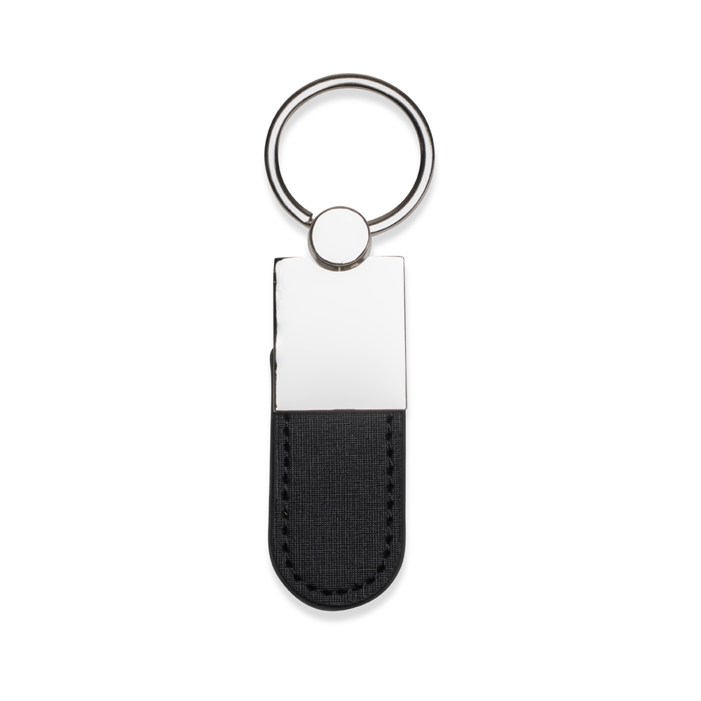 Chaveiro Metálico Liga de Zinco e Poliuretano Tam 7.5x2.5cm PU S33291 - Imagem 2